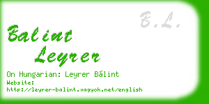 balint leyrer business card