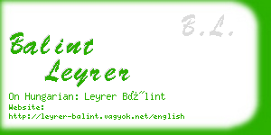 balint leyrer business card